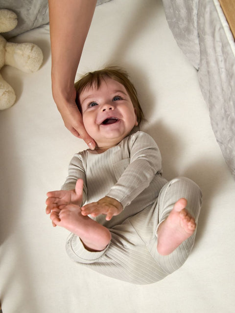 Sinsay Baby Boy's Gray Ribbed Pajama Set |Sinsay In Lebanon