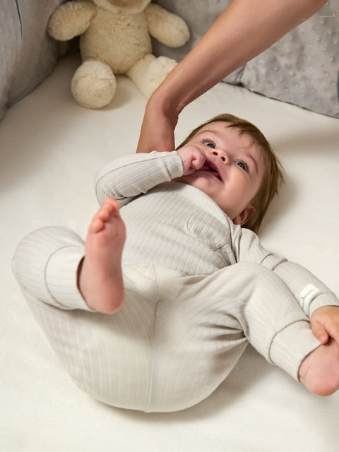 Sinsay Baby Boy's Gray Ribbed Pajama Set |Sinsay In Lebanon