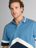 Sinsay Men's Blue & White Polo Neck T-Shirt | Sinsay In Lebanon
