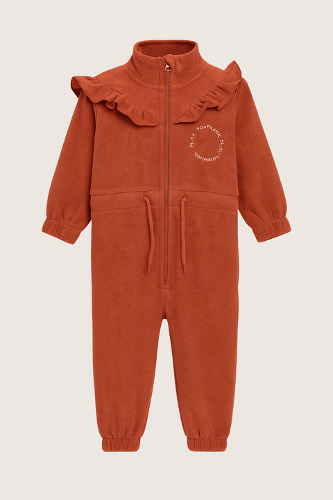 POMPdeLUX baby Girl's Dusty Rose Fleece Overall | POMPdeLUX in Lebanon