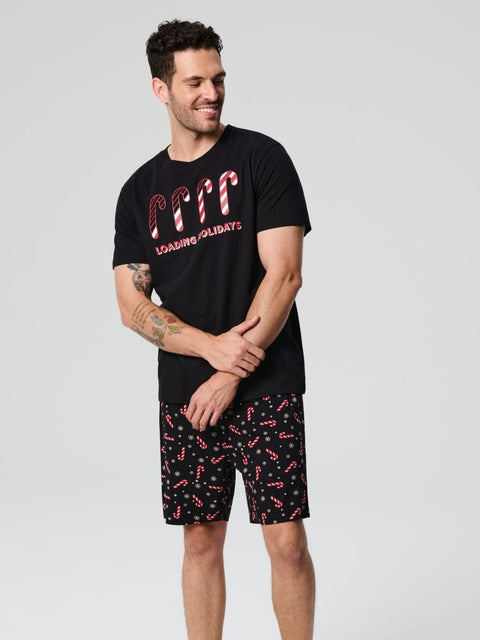 Sinsay Men's Black Loading Holidays Pajama Set 2pcs | Sinsay In Lebanon