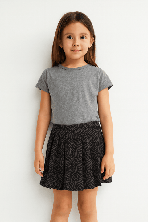 Terranova Girl's Grey Black Skirt | Terranova In Lebanon