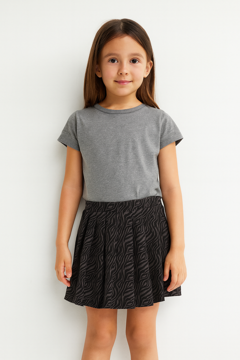 Terranova Girl's Grey Black Skirt | Terranova In Lebanon