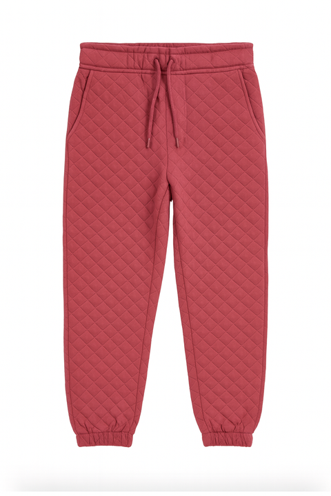 POMPdeLUX Baby Girl's Brick  Quilted Sweatpants |POMPdeLUX in Lebanon