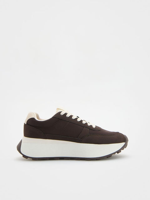 Reserved Women's Dark Brown Platform Sneakers |Reserved In Lebanon