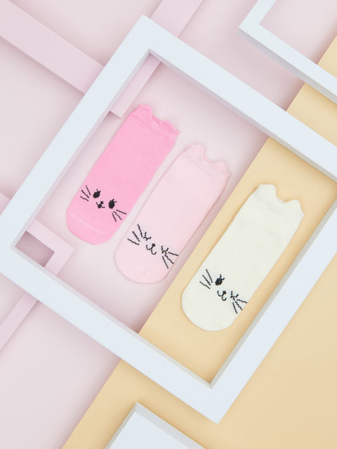 Sinsay Baby Girl's Pink/Yellow Socks Set Of 3 Pairs | Sinsay In Lebanon
