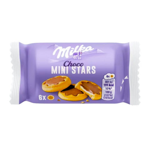 Milka Choco Mini Stars packaging on a white background
