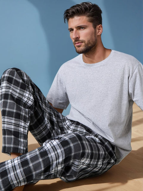 Sinsay Men's Black & Grey Pajama Set 2pcs | Sinsay In Lebanon