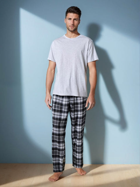 Sinsay Men's Black & Grey Pajama Set 2pcs | Sinsay In Lebanon