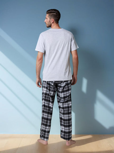Sinsay Men's Black & Grey Pajama Set 2pcs | Sinsay In Lebanon