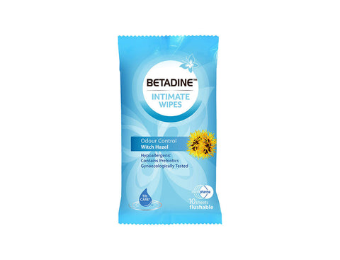 Betadine Intimate Wipes Odour Control 10 Sheets|Betadine In Lebanon