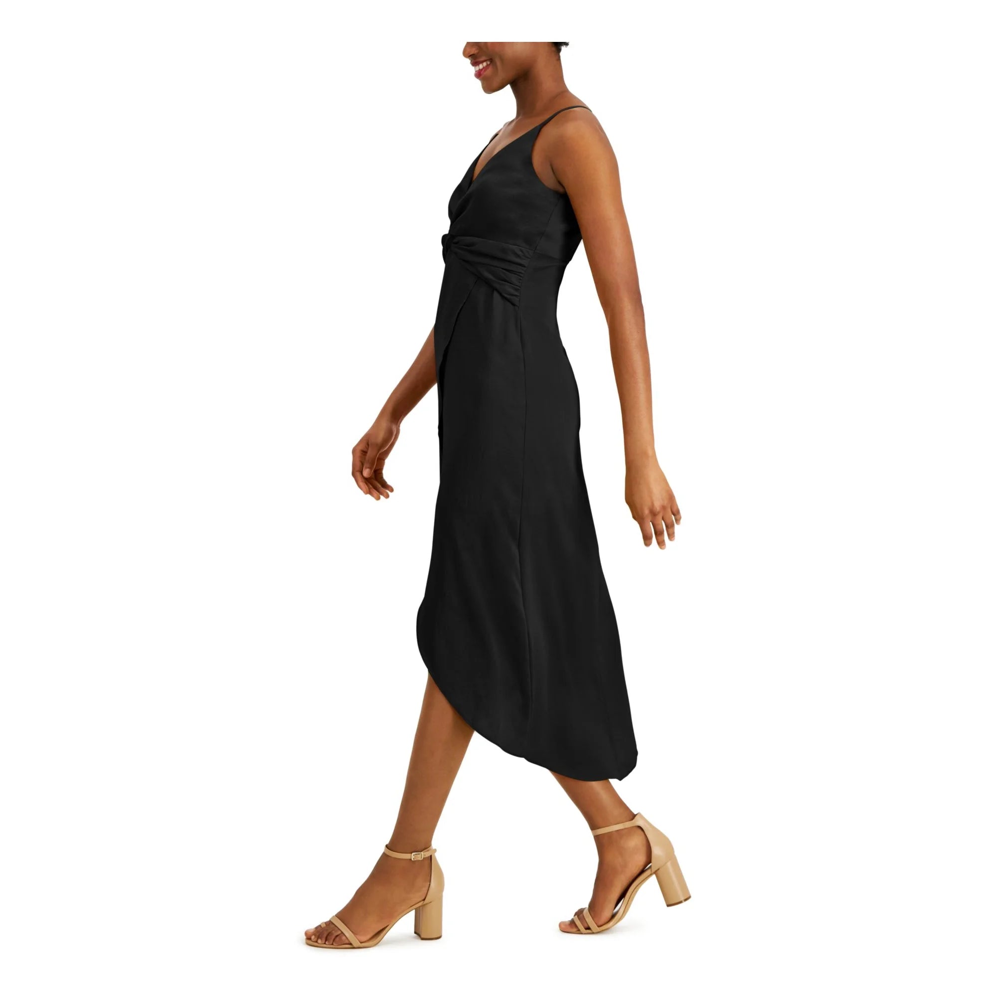 Bar III  Women's  Black Twist-Front Cami Dress |Bar III  In Lebanon