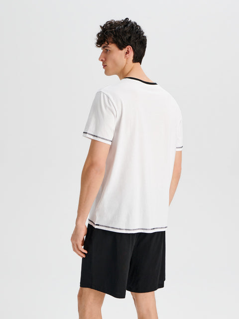 Sinsay Men's Black & White Cotton Pajama Sets |Sinsay In Lebanon