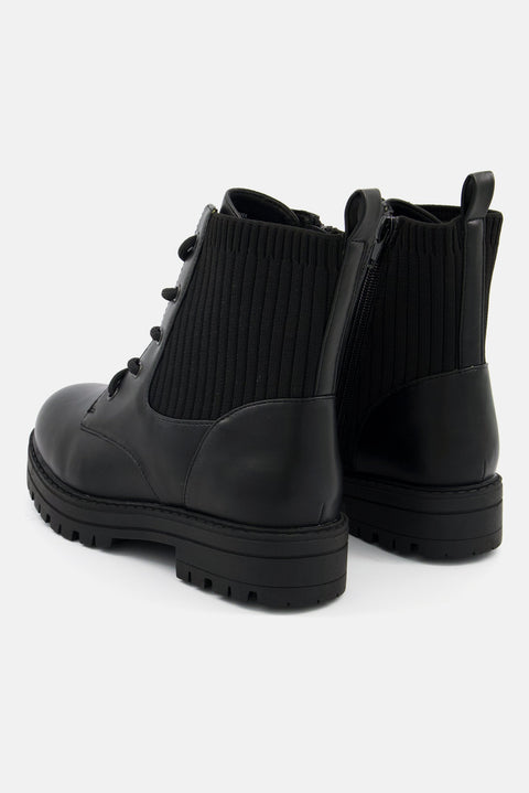 I.N.C Girl's Black Boot  ACS91(shoes 63)