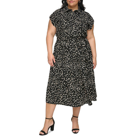 DKNY Women's Black Printed Dress |DKNY In Lebanon