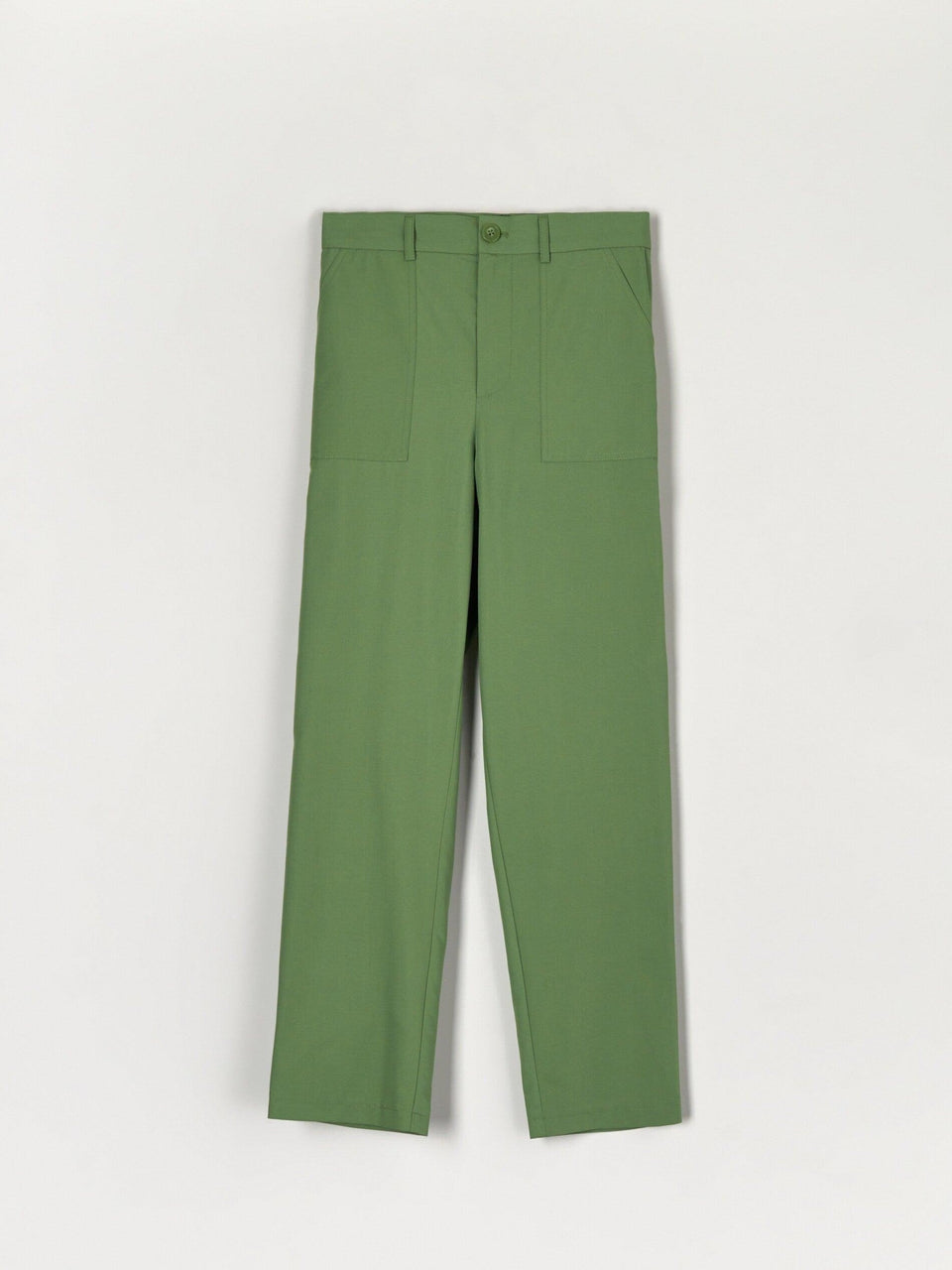 Green pants on a white background