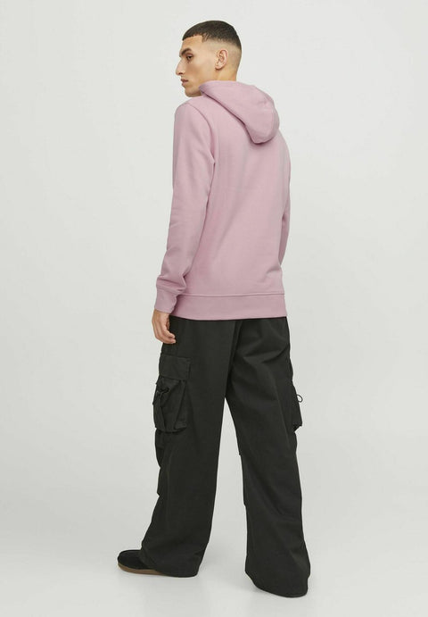 Jack & Jones Men's Pink Chest Print Hoodie | Jack & Jones In Lebanon