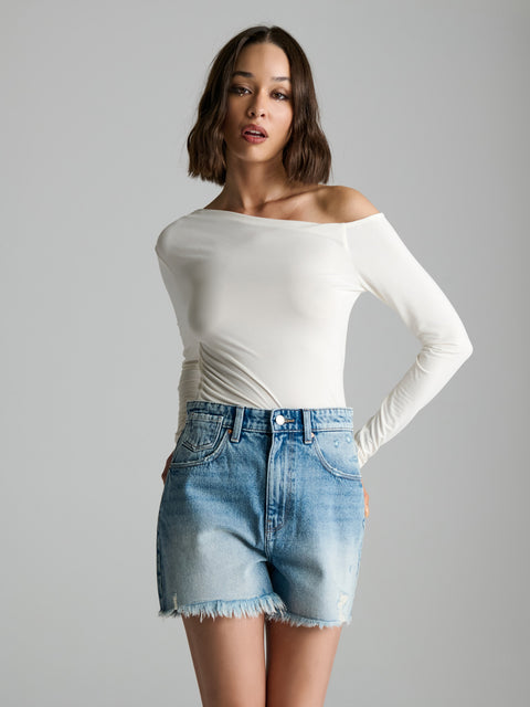 Sinsay Women's Blue Regular  Distressed Denim Short | Sinsay in Lebanon
