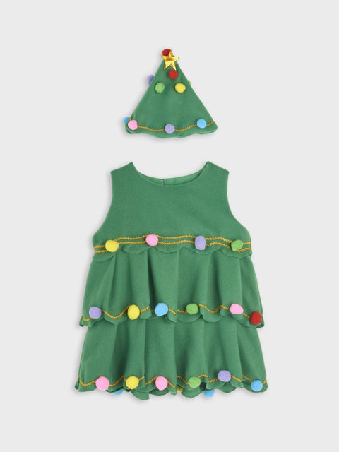 Sinsay Girl's Green Christmas Tree Costume Set 2pcs | Sinsay In Lebanon