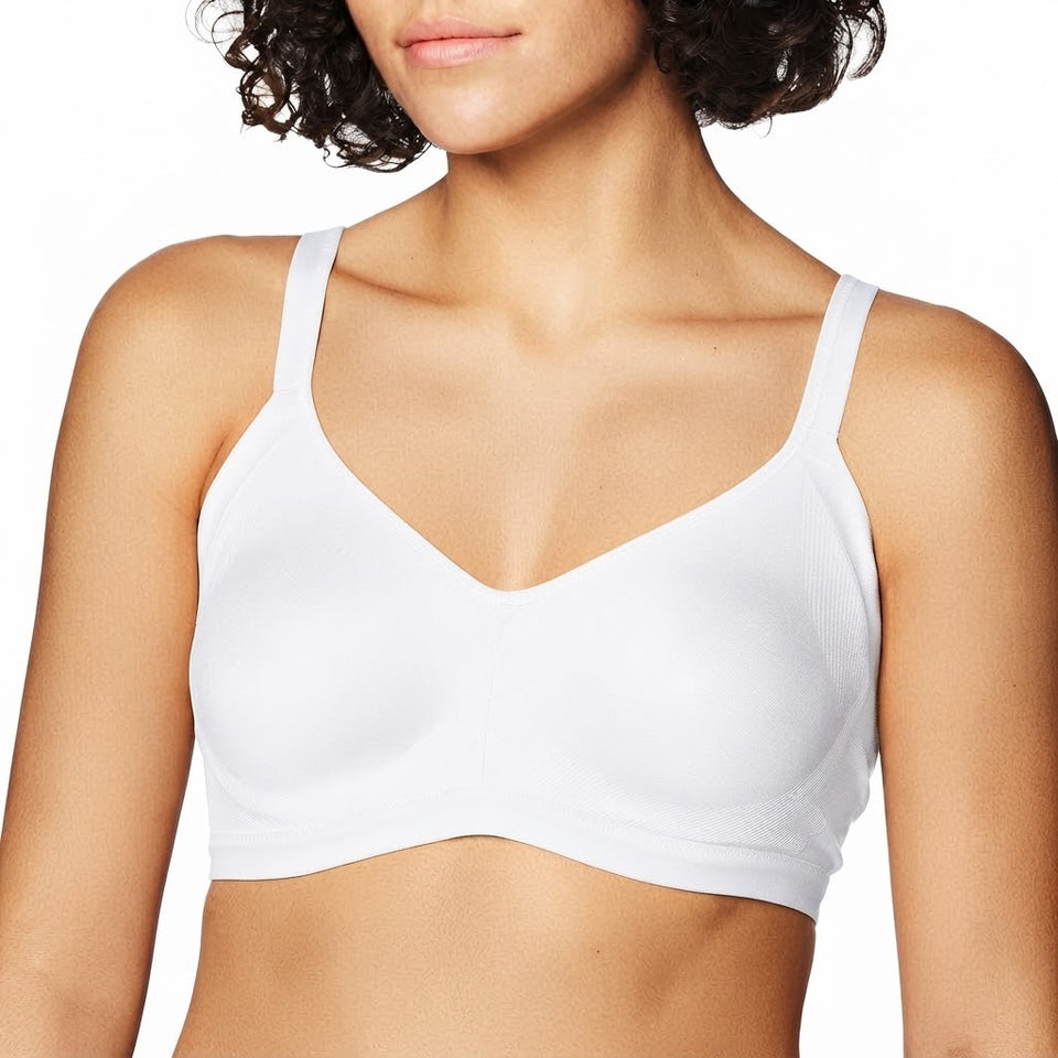 Olga Women's White Seamless Comfort Everyday Bra