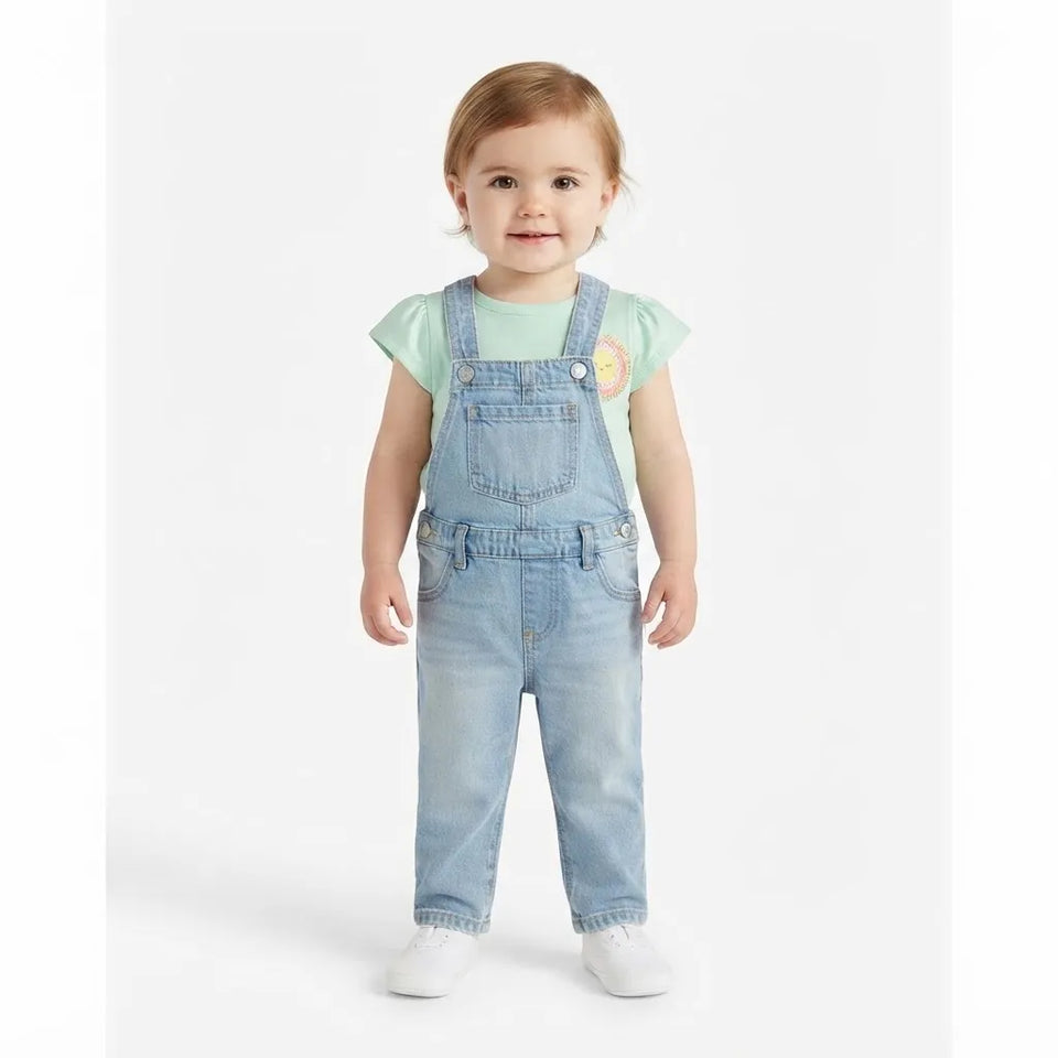 First Impressions Baby Girl's Light Green Embroidered Sun Graphic Blouse