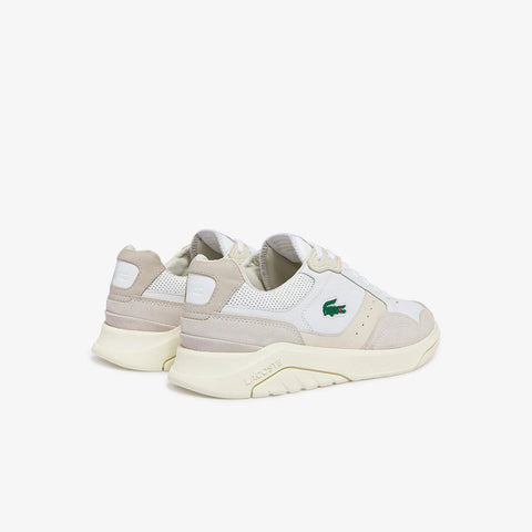 Lacoste Men's White & Beige Game Advance Luxe Leather Sneakers | Lacoste In Lebanon