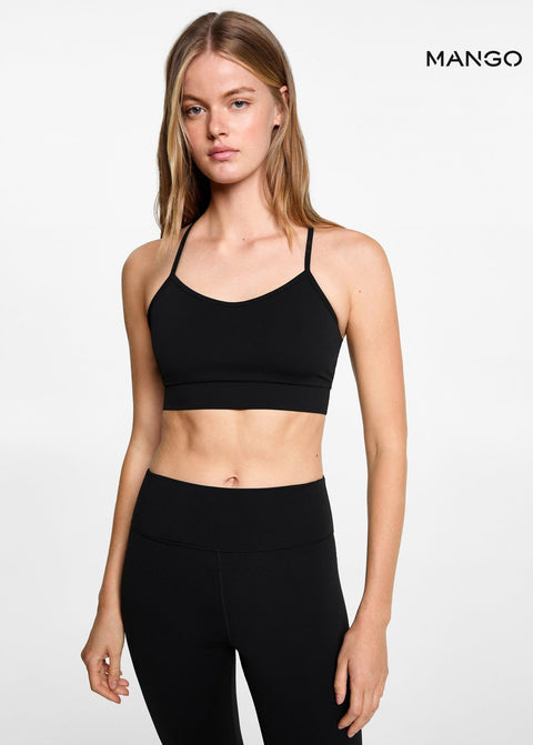 Mango Women's Black Sleeveless Top| Mango in Lebanon