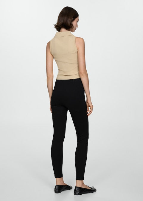 Mango Women's Black High Waist Legging |Mango In Lebanon