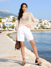 Sinsay Women's White High Waist Denim Shorts | Sinsay In Lebanon