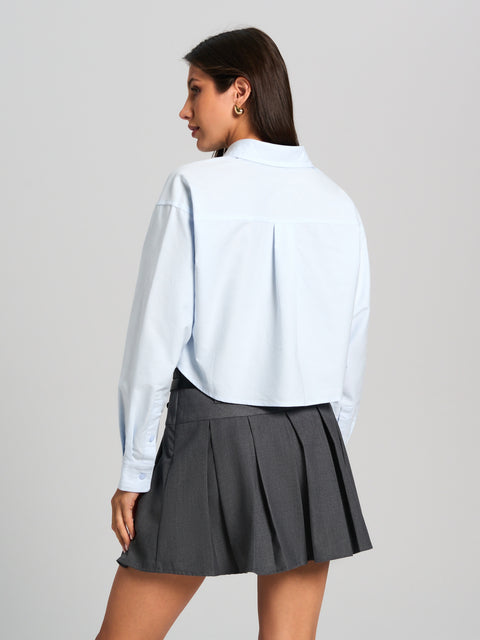 Sinsay Women's Blue Short Shirt | Sinsay In Lebanon