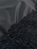 Close-up of textured black fabric with a pattern