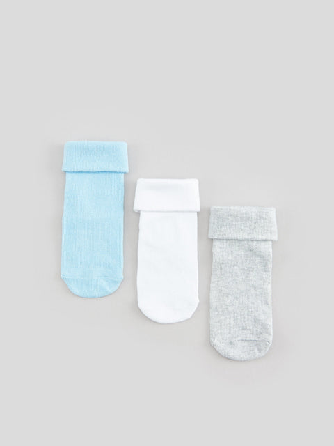 Sinsay Baby Boy's Grey/Baby Blue /White  3 pack Socks| Sinsay in Lebanon