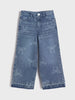 Sinsay Baby Girl's Blue Wide Leg High Waist Jeans | Sinsay In Lebanon