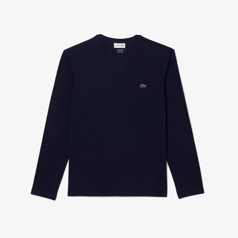 Lacoste Men's Navy Long Sleeved Cotton Pima T-shirt | Lacoste In Lebanon