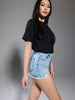 Sinsay Women's Blue Studded Distressed Denim Short | Sinsay In Lebanon