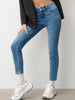 Sinsay Women's Blue Skinny Mid Waist Jeans | Sinsay In Lebanon