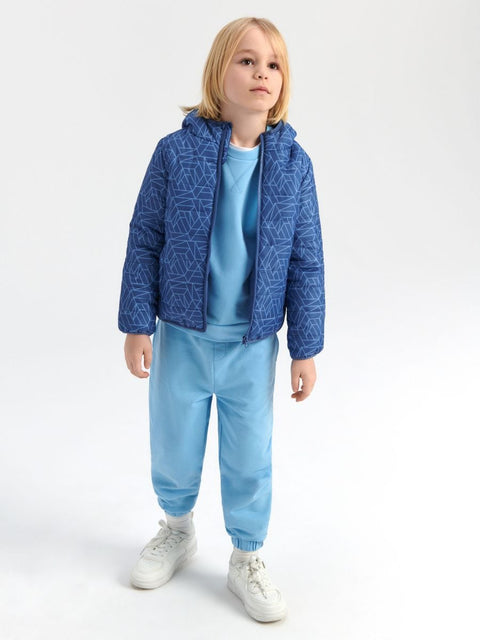 Sinsay Girl's Blue Striped Quilted Jacket |Sinsay In Lebanon