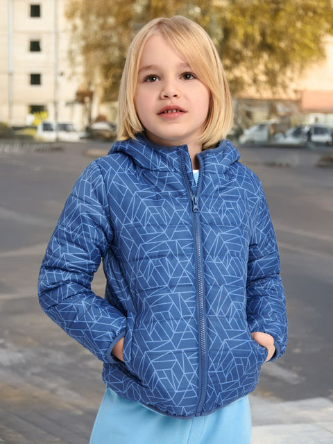 Sinsay Girl's Blue Striped Quilted Jacket |Sinsay In Lebanon