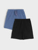 Sinsay Boy's Black & Dusty Blue Pack Of 2 Shorts | Sinsay In Lebanon