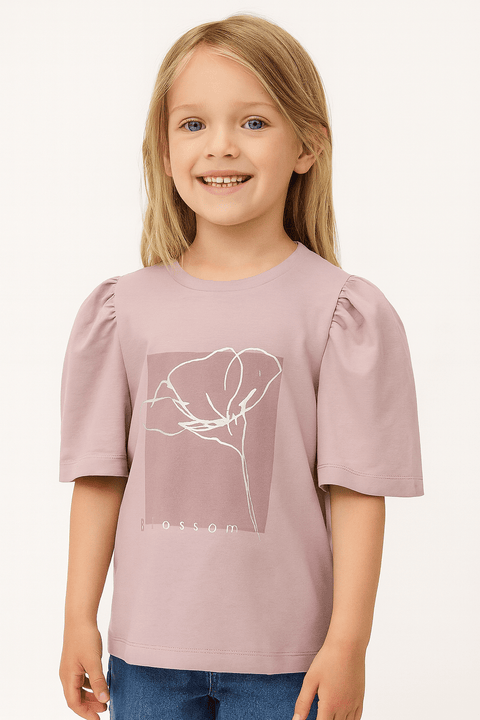 POMPdeLUX Girl's Purple Jpsephine Short-Sleeve T-Shirt |POMPdeLUX in Lebanon