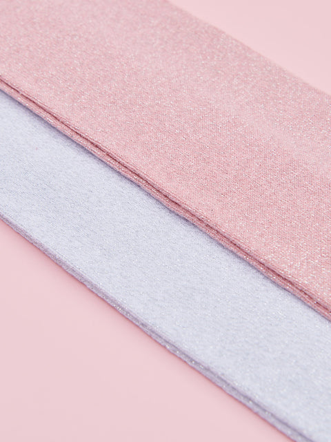 Sinsay Girl's White & Pink Shimmery Long 2 Packs Tights |Sinsay In Lebanon