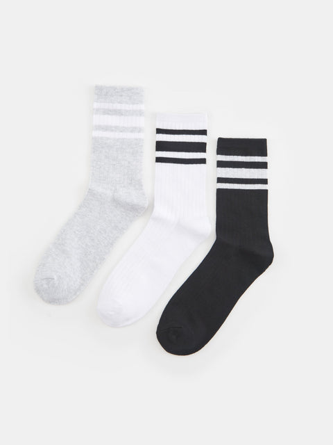 Sinsay Men's White/Grey /Black 3 pack Socks| Sinsay in Lebanon