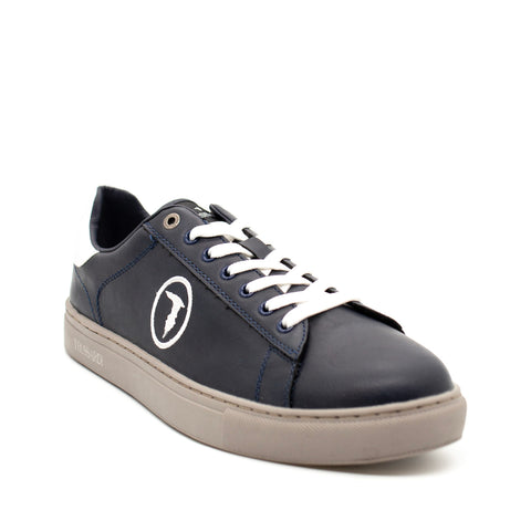 Trussardi Men's Navy Blue Danus Stitch NM Sneakers | Trussardi in Lebanon
