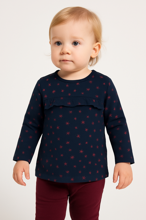 S.Oliver Baby Girl's Navy Long-Sleeve Blouse |S.Oliver in Lebanon