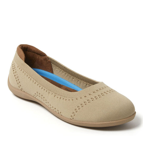 Dearfoams Women's Beige Misty Ballet Flat | Dearfoams In Lebanon