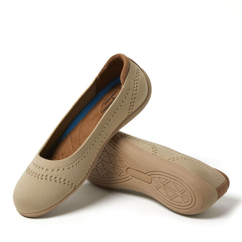 Dearfoams Women's Beige Misty Ballet Flat | Dearfoams In Lebanon