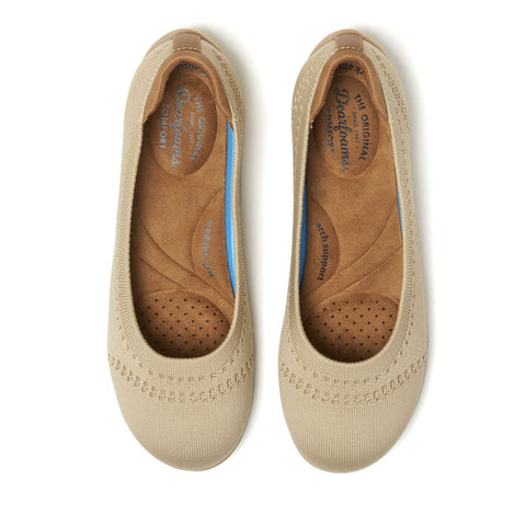 Dearfoams Women's Beige Misty Ballet Flat | Dearfoams In Lebanon