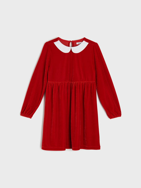 Sinsay Girl's Red Gathered Dress | Sinsay In Lebanon