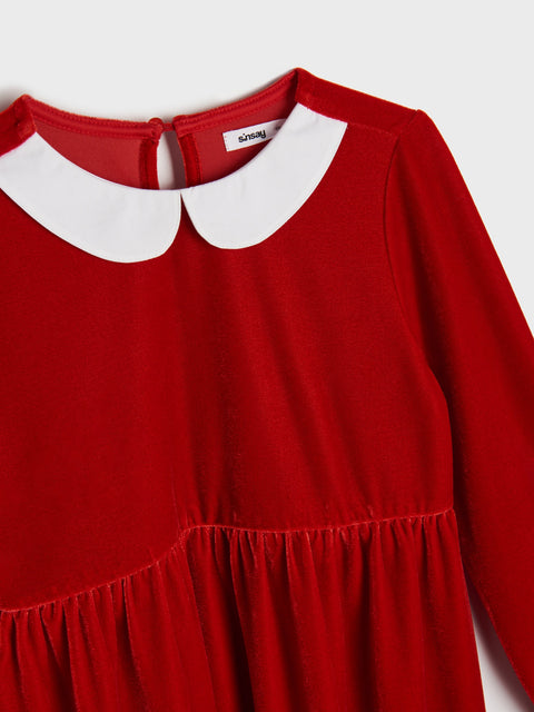 Sinsay Girl's Red Gathered Dress | Sinsay In Lebanon