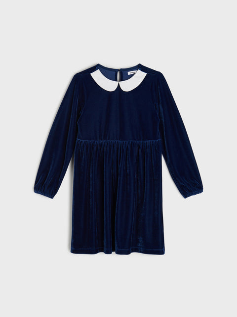 Sinsay Girl's Navy Blue Dress With Ruffles | Sinsay In Lebanon
